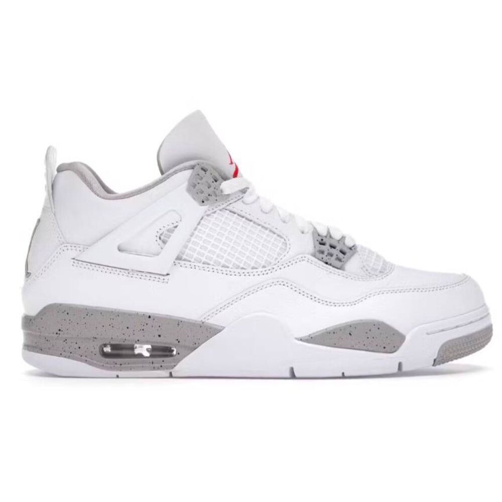 NIKE Air Jordan 4 Retro "White Oreo" Sneakers Size 12